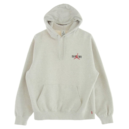 Supreme シュプリーム 24AW Jordan Hooded Sweatshirt ジョーダン ロゴプリントプルオーバー パーカー フーディー グレー系 M【中古】