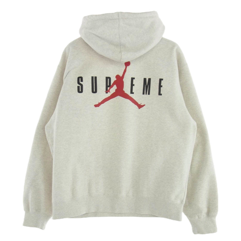 Supreme シュプリーム 24AW Jordan Hooded Sweatshirt ジョーダン ロゴプリントプルオーバー パーカー フーディー グレー系 M【中古】