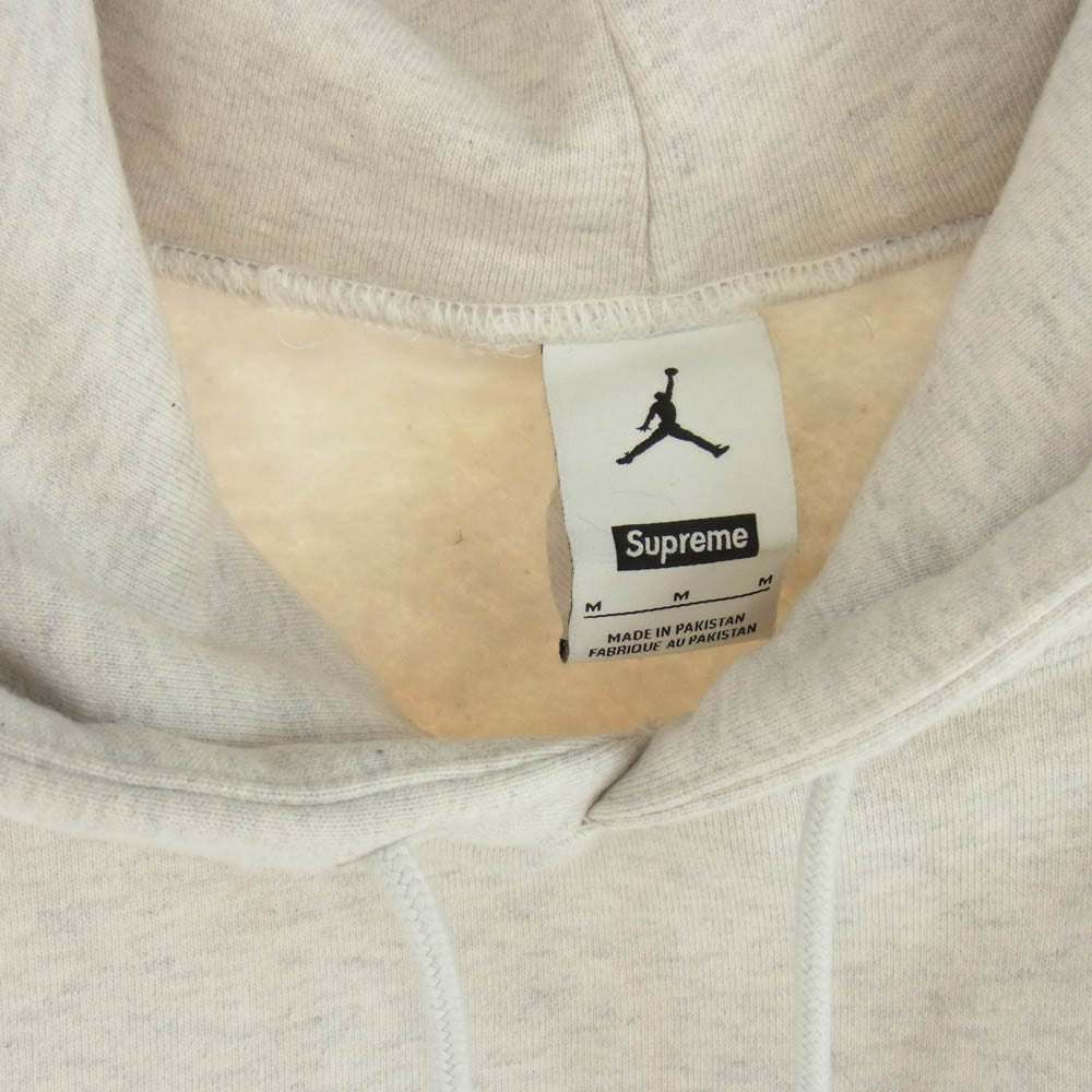 Supreme シュプリーム 24AW Jordan Hooded Sweatshirt ジョーダン ロゴプリントプルオーバー パーカー フーディー グレー系 M【中古】