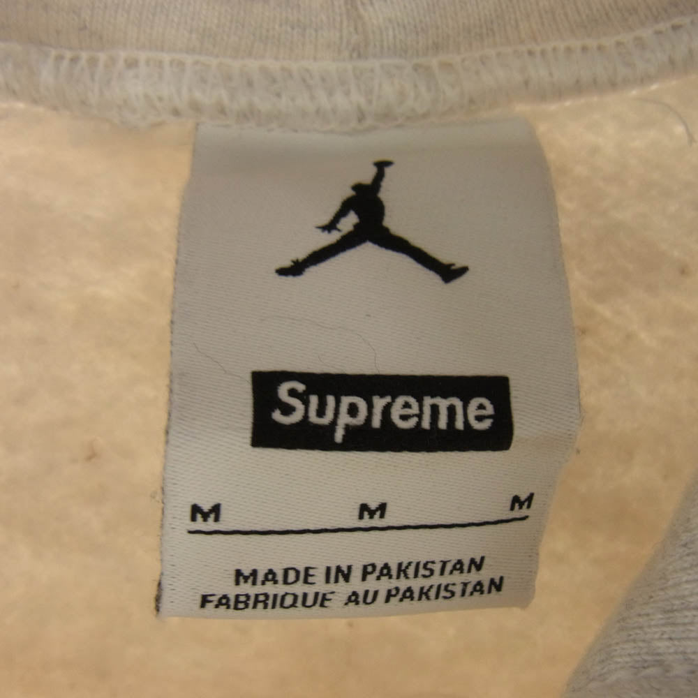 Supreme シュプリーム 24AW Jordan Hooded Sweatshirt ジョーダン ロゴプリントプルオーバー パーカー フーディー グレー系 M【中古】