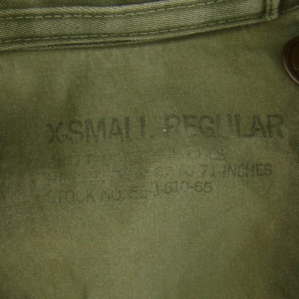 ヴィンテージ 50S 55-J-610-55 米軍実物 M51 フィールドジャケット カーキ系 XS【中古】