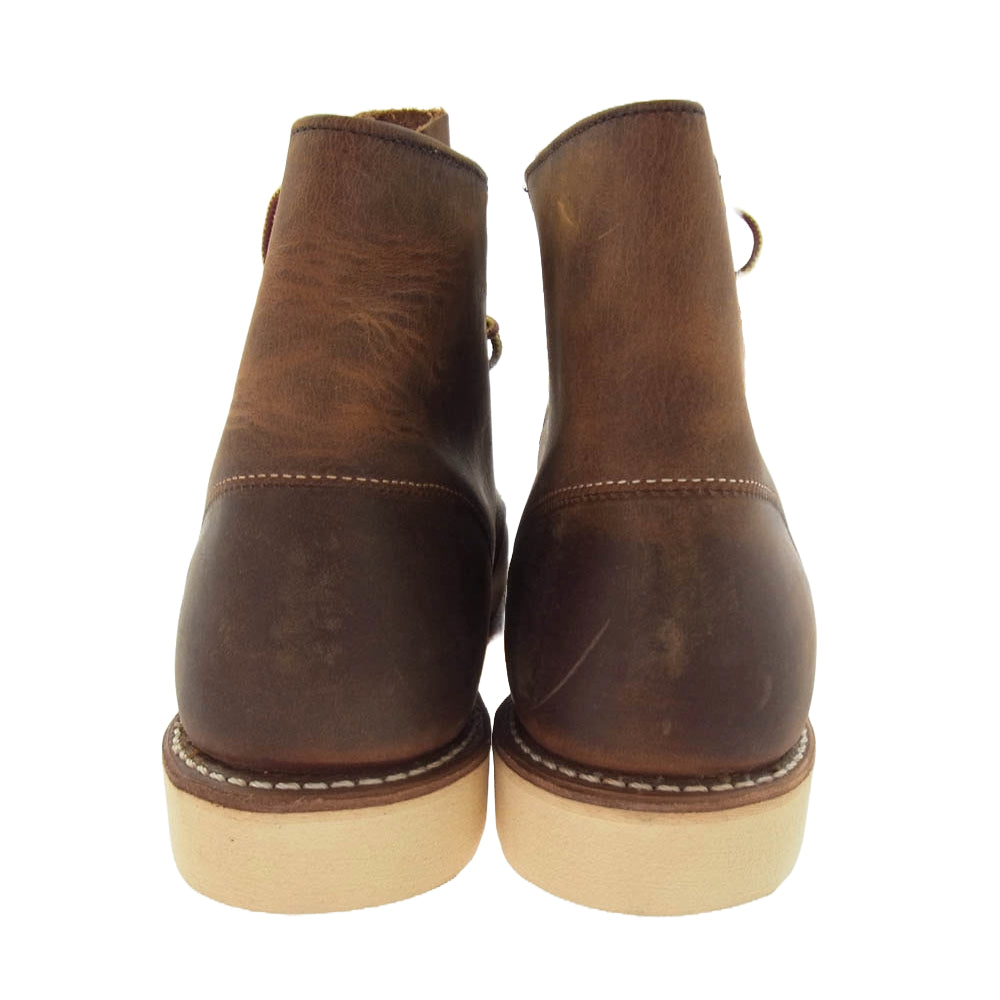 RED WING レッドウィング 9111 6inch PLAIN TOE Rough&Tough プレーントゥ ブーツ ブラウン系 US7D【新古品】【未使用】【中古】