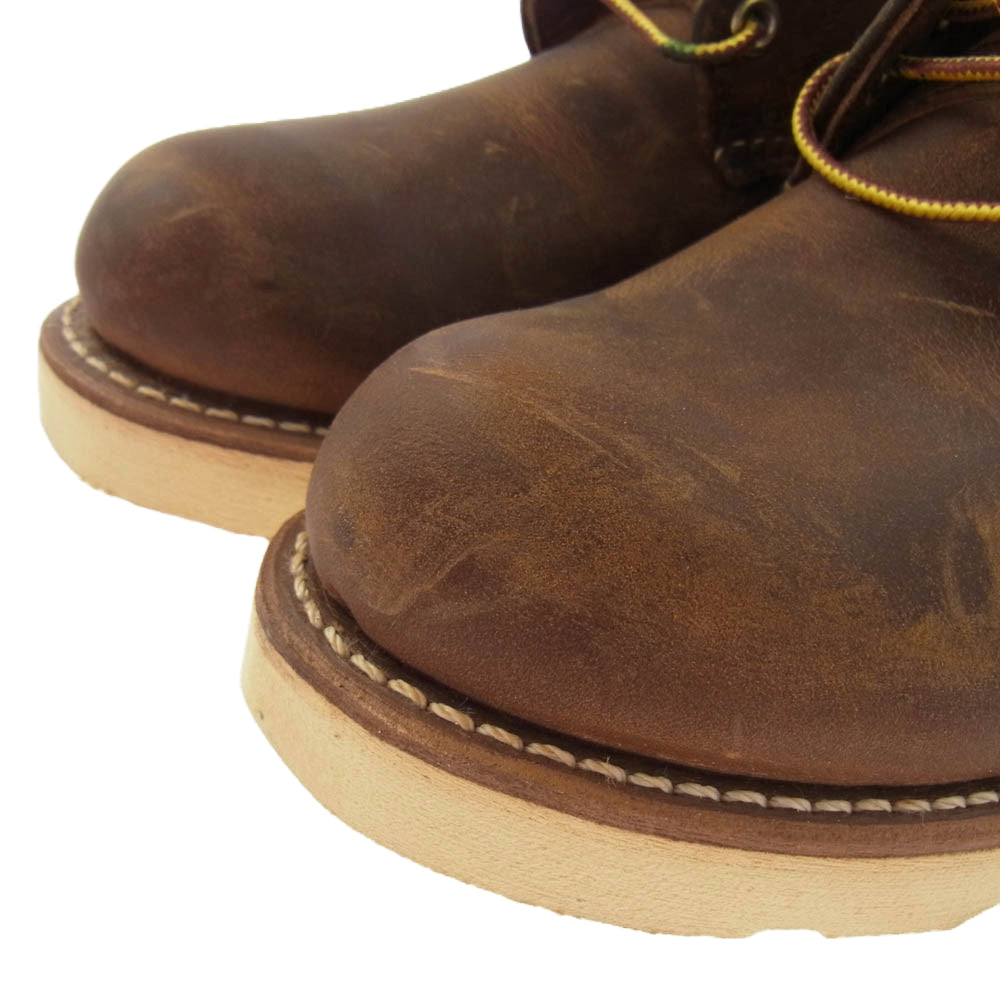 RED WING レッドウィング 9111 6inch PLAIN TOE Rough&Tough プレーントゥ ブーツ ブラウン系 US7D【新古品】【未使用】【中古】