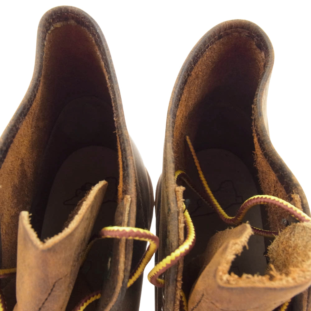 RED WING レッドウィング 9111 6inch PLAIN TOE Rough&Tough プレーントゥ ブーツ ブラウン系 US7D【新古品】【未使用】【中古】