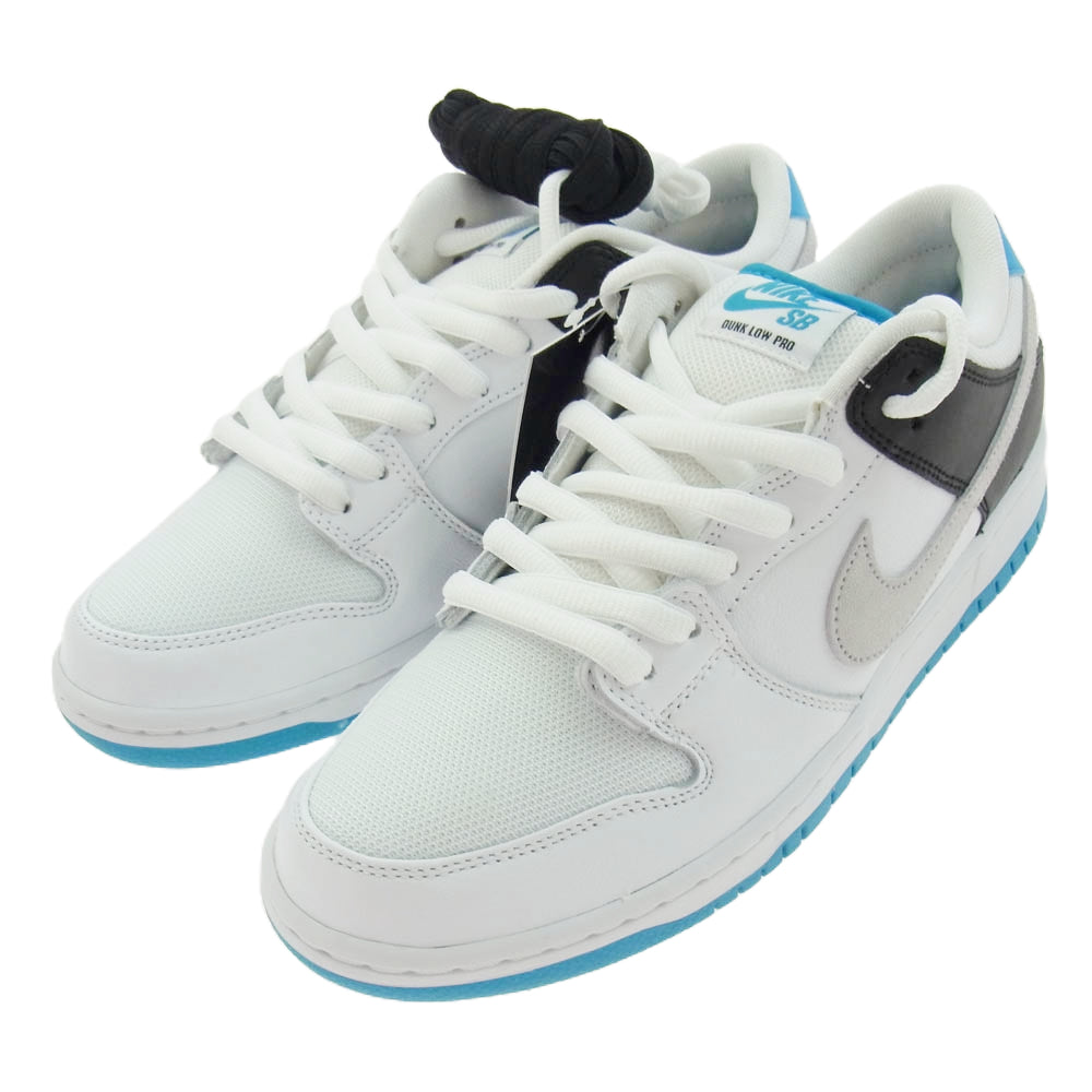 NIKE ナイキ BQ6817-101 SB Dunk Low Laser Blue ダンク ロー レーザーブルー ホワイト系 ライトブルー系 27cm【新古品】【未使用】【中古】