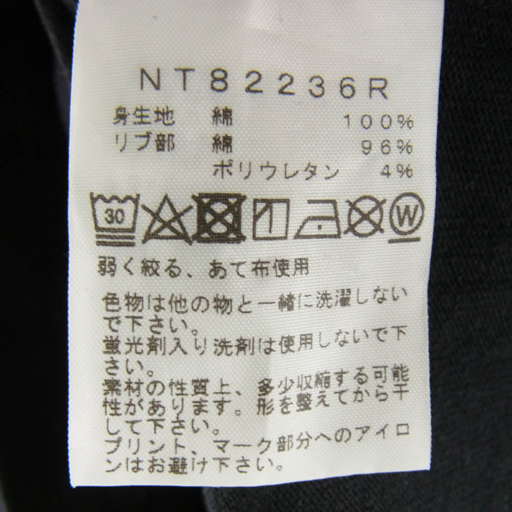 THE NORTH FACE ノースフェイス NT82236R ロゴ刺繍 長袖 Tシャツ カットソー ブラック系 L【中古】