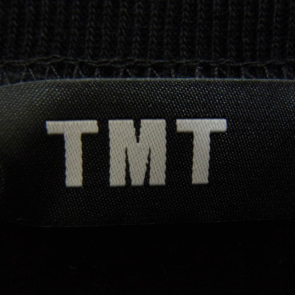 TMT ティーエムティー 胸プリント クルーネック 丸首 スウェット ブラック系 L【中古】