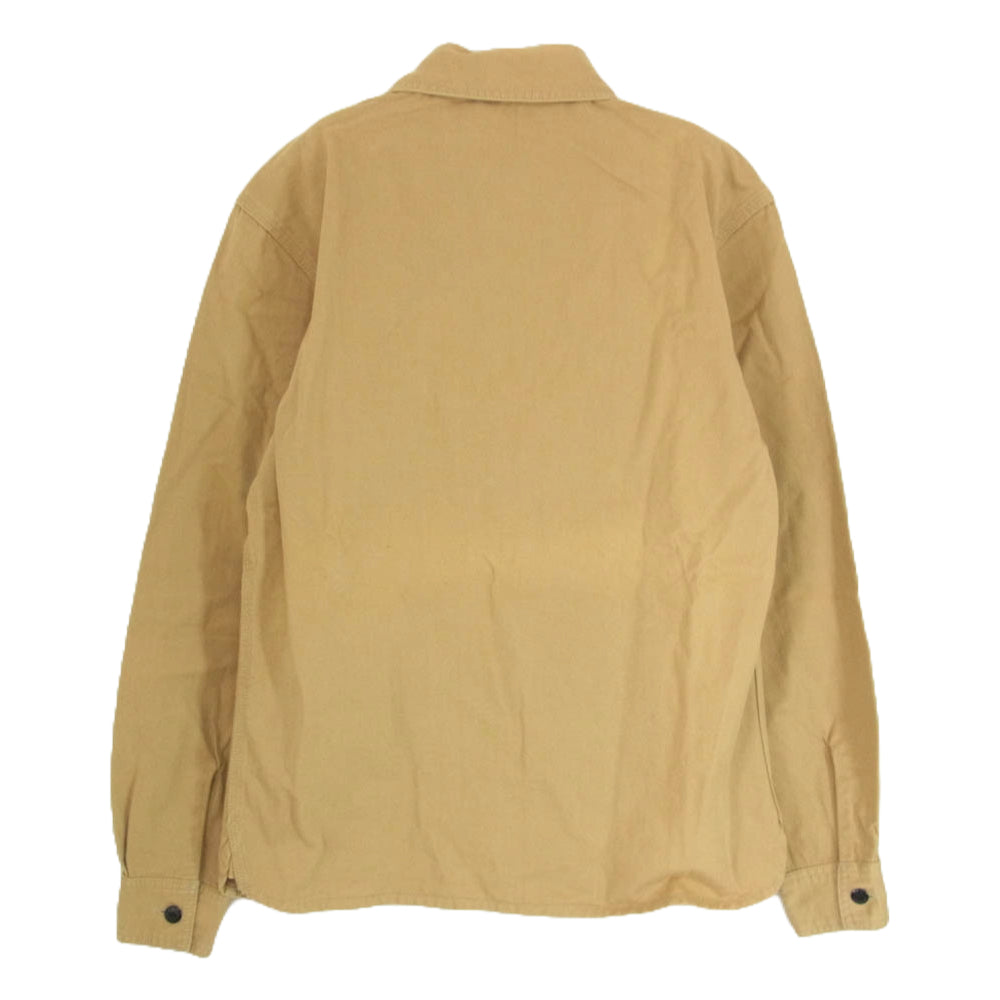 THE FLAT HEAD ザフラットヘッド ワーク シャツ 長袖 ブラウン系 36【中古】