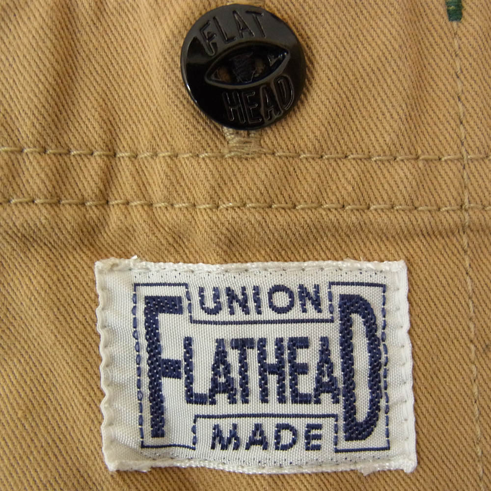 THE FLAT HEAD ザフラットヘッド ワーク シャツ 長袖 ブラウン系 36【中古】