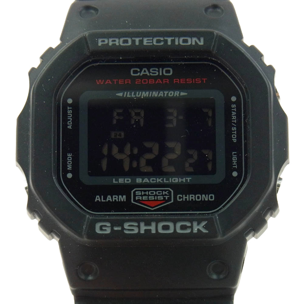 CASIO G-SHOCK カシオ ジーショック DW-5600UHR-1JF 5600 series デジタル 腕時計 ウォッチ ブラック系 レッド系【中古】