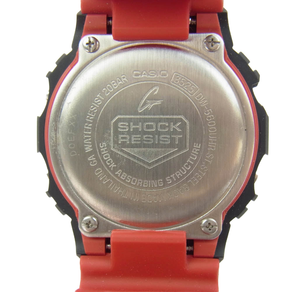 CASIO G-SHOCK カシオ ジーショック DW-5600UHR-1JF 5600 series デジタル 腕時計 ウォッチ ブラック系 レッド系【中古】