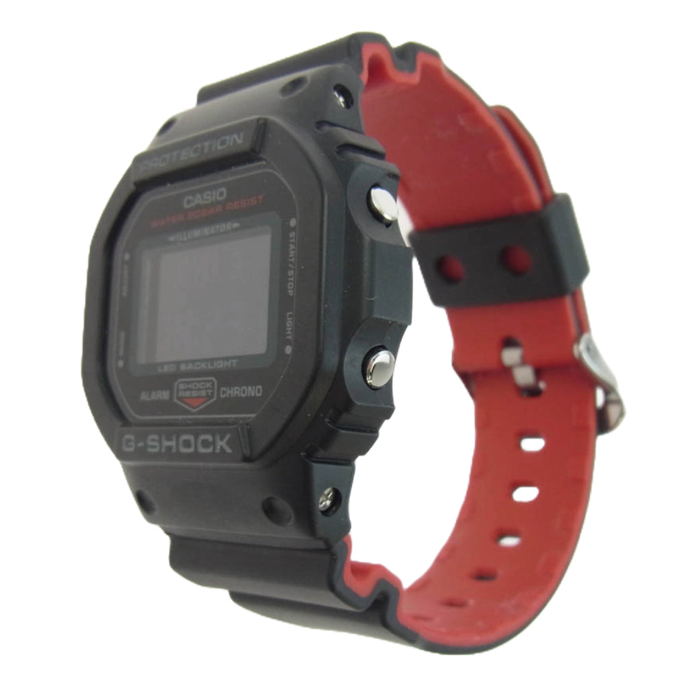 CASIO G-SHOCK カシオ ジーショック DW-5600UHR-1JF 5600 series デジタル 腕時計 ウォッチ ブラック系 レッド系【中古】