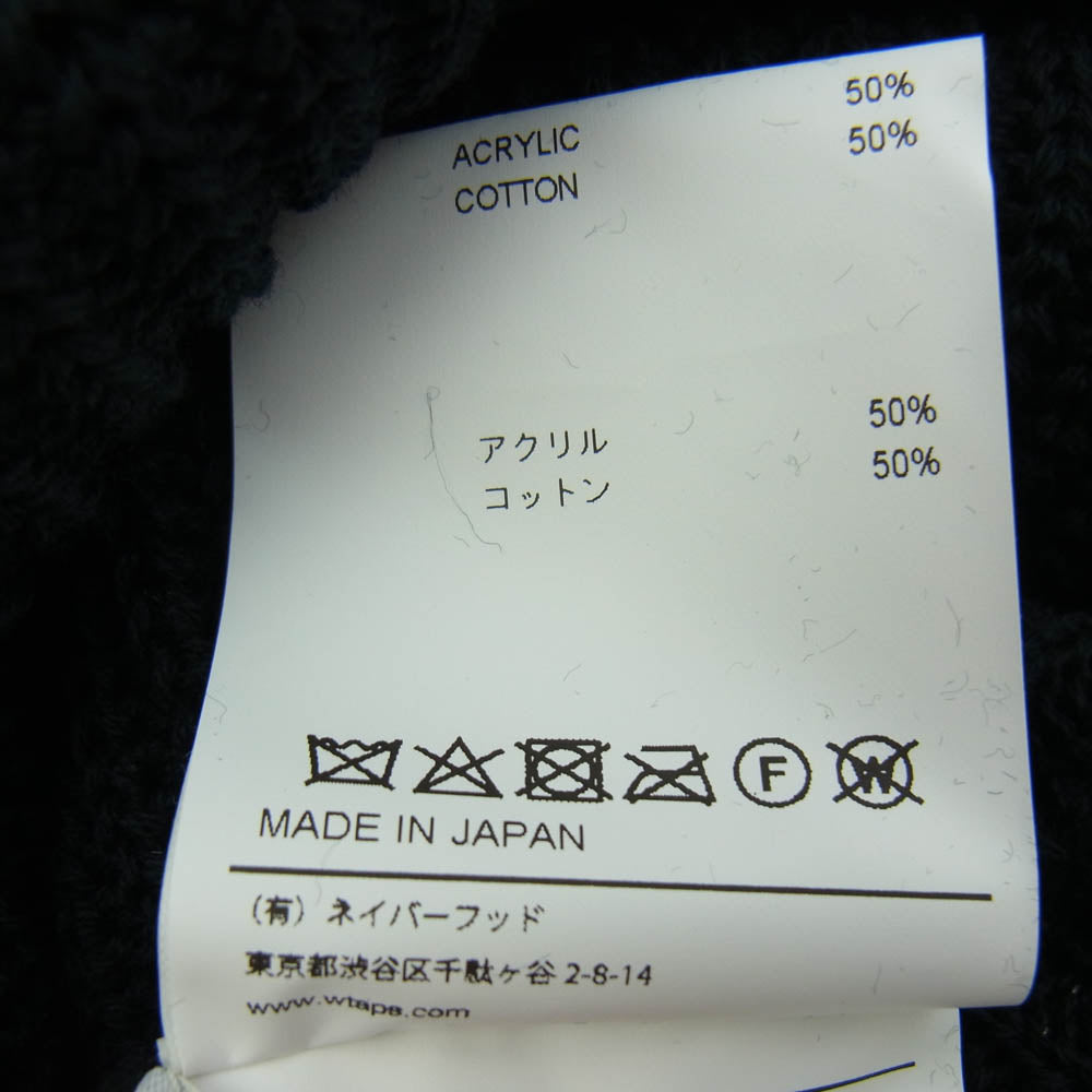 WTAPS ダブルタップス 22AW 222MADT-HT03 BEANIE 03 ビーニー ニット帽 ブラック系【中古】