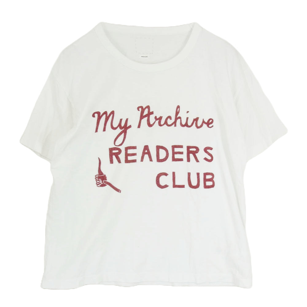 VISVIM ビズビム 0118305010002 MY ARCHIVE READERS CLUB プリント 半袖 Tシャツ ホワイト系 4【中古】