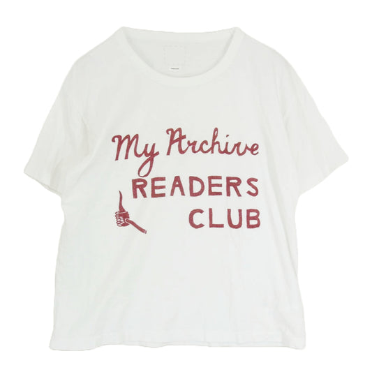 VISVIM ビズビム 0118305010002 MY ARCHIVE READERS CLUB プリント 半袖 Tシャツ ホワイト系 4【中古】