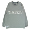 DESCENDANT ディセンダント 24SS STRAIN BERTH LS ロゴ 長袖 スウェット カットソー グレー系 2【中古】