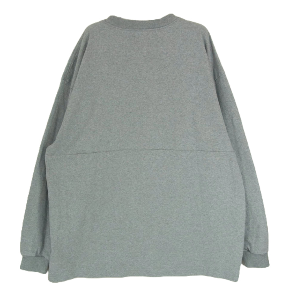 DESCENDANT ディセンダント 24SS STRAIN BERTH LS ロゴ 長袖 スウェット カットソー グレー系 2【中古】