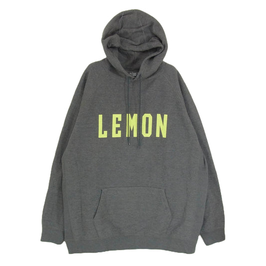 SEQUEL シークエル 22AW LEMON ロゴ HOODIE フーディー パーカー グレー系 XL【中古】