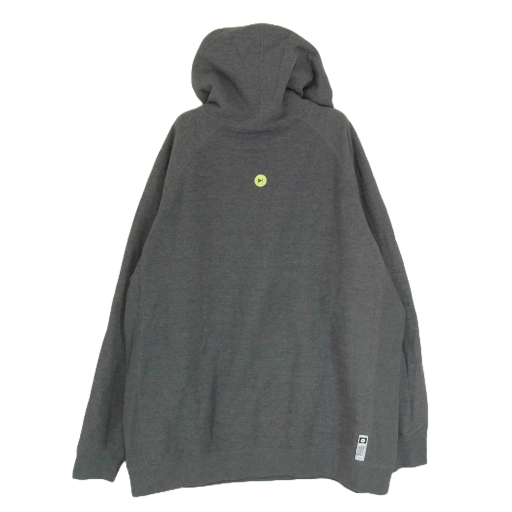 SEQUEL シークエル 22AW LEMON ロゴ HOODIE フーディー パーカー グレー系 XL【中古】