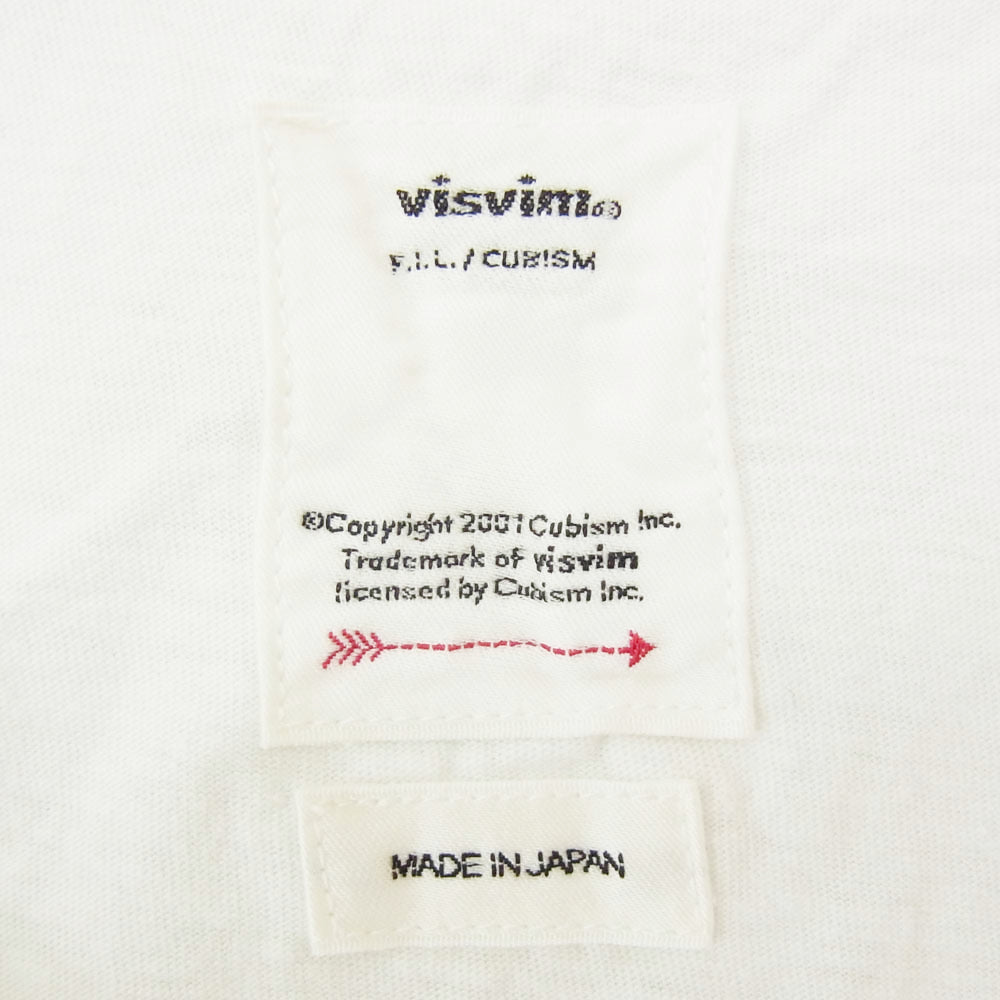 VISVIM ビズビム 0619905010002 JUMBO TEE S/S Subsequence ジャンボ Tシャツ ロゴ 半袖 Tシャツ ホワイト ホワイト系 4【中古】