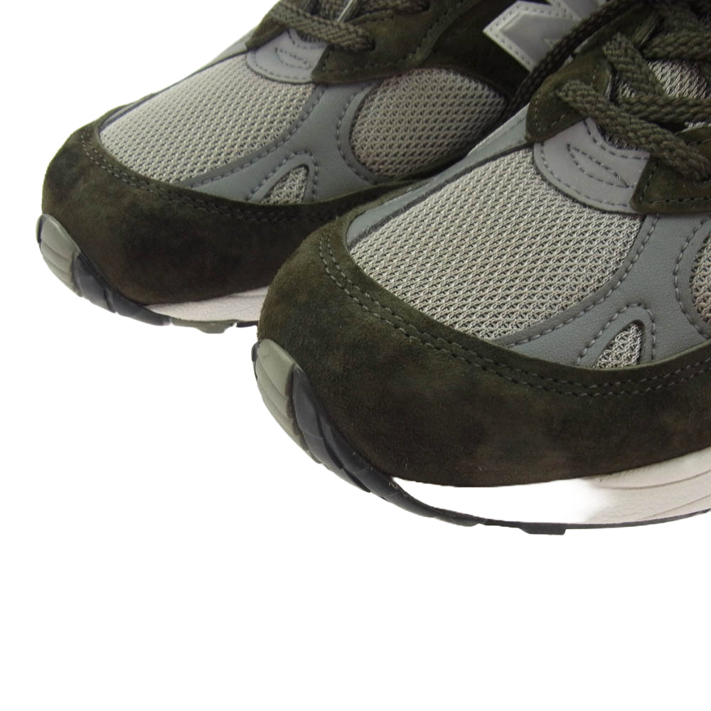NEW BALANCE ニューバランス M991 OLG スエード メッシュ ローカット スニーカー マルチカラー系 28.5cm【極上美品】【中古】