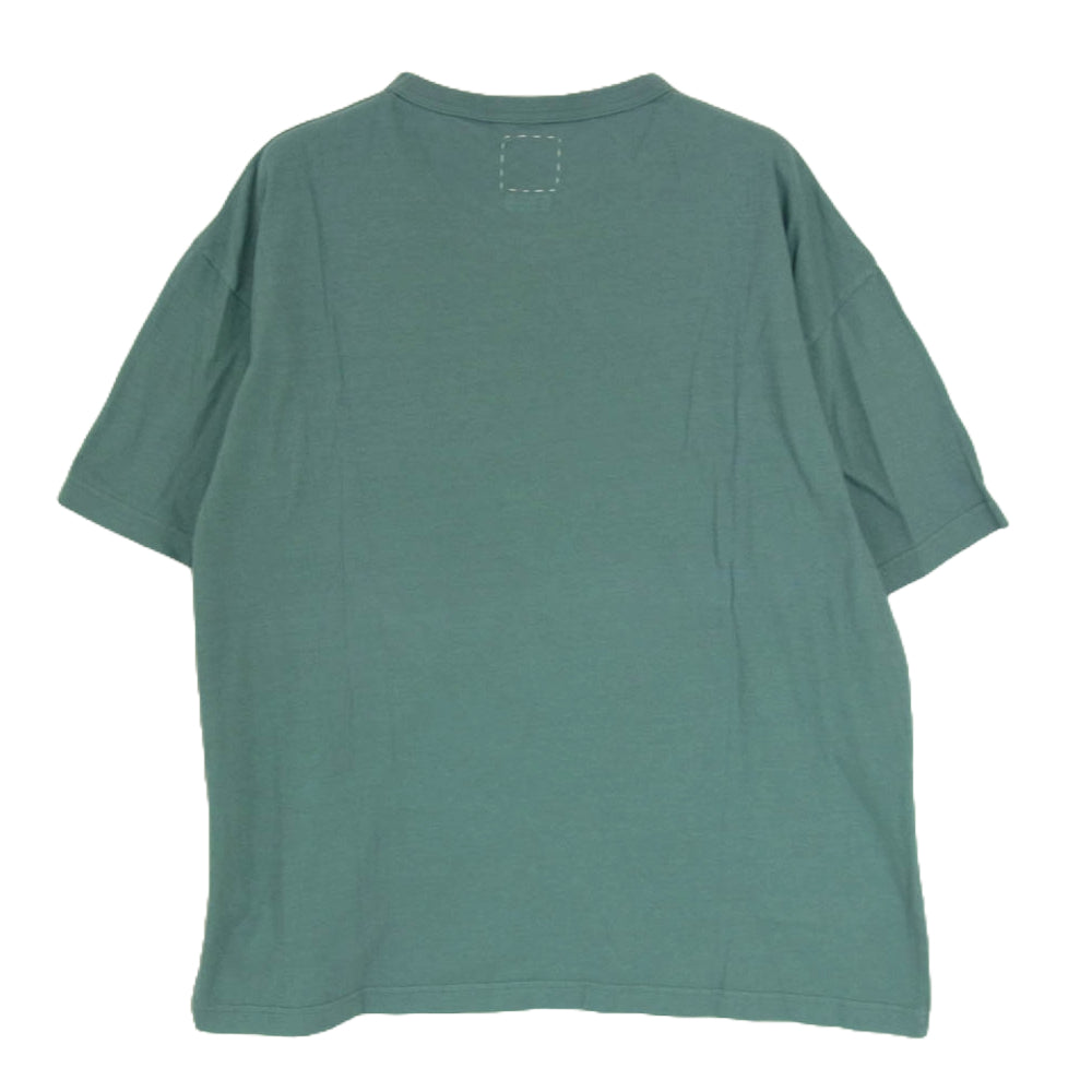 VISVIM ビズビム 20SS 619905010005 JUMBO TEE S/S VEG DYE Subsequenc ジャンボ Tシャツ ロゴ 半袖 Tシャツ グリーン系 4【極上美品】【中古】