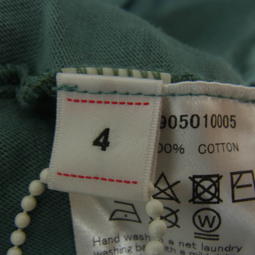 VISVIM ビズビム 20SS 619905010005 JUMBO TEE S/S VEG DYE Subsequenc ジャンボ Tシャツ ロゴ 半袖 Tシャツ グリーン系 4【極上美品】【中古】