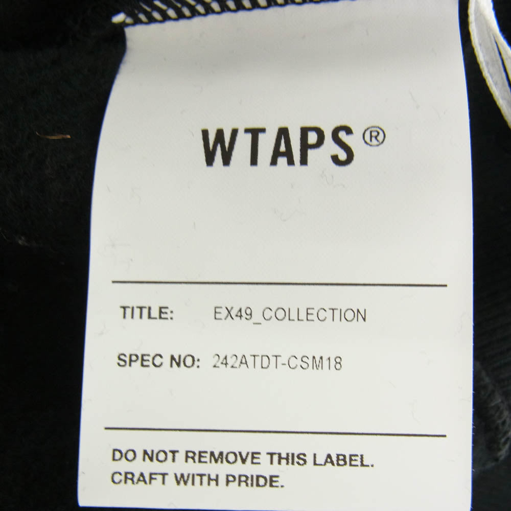 WTAPS ダブルタップス 24AW 242ATDT-CSM18 ACADEMY SWEATER プルオーバー ロゴ スウェット ブラック系 03【極上美品】【中古】