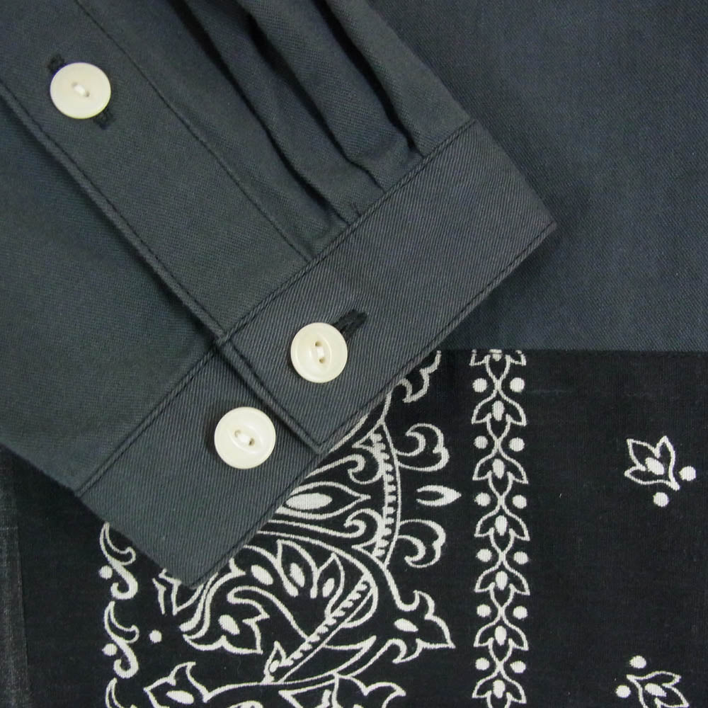 VISVIM ビズビム 0118205011005 BORDER TUNIC P.O. VT BANDANA F.I.L. バンダナ 長袖 チュニック グレー系 3【中古】