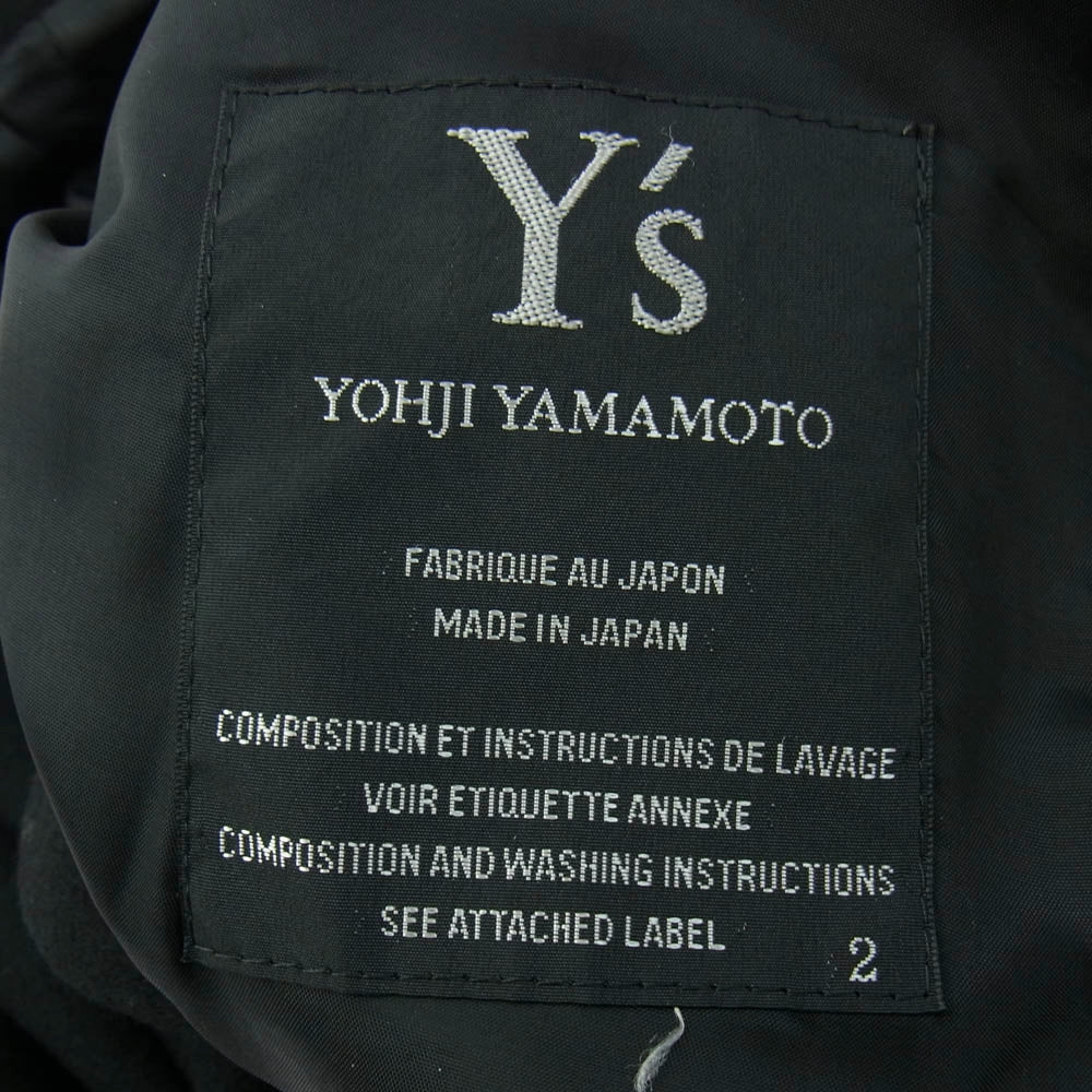 Yohji Yamamoto ヨウジヤマモト YN-J05-106 Y's ワイズ アシンメトリー 変形 ウール100％ 裏地キュプラ ジャケット ブラック系 2【中古】