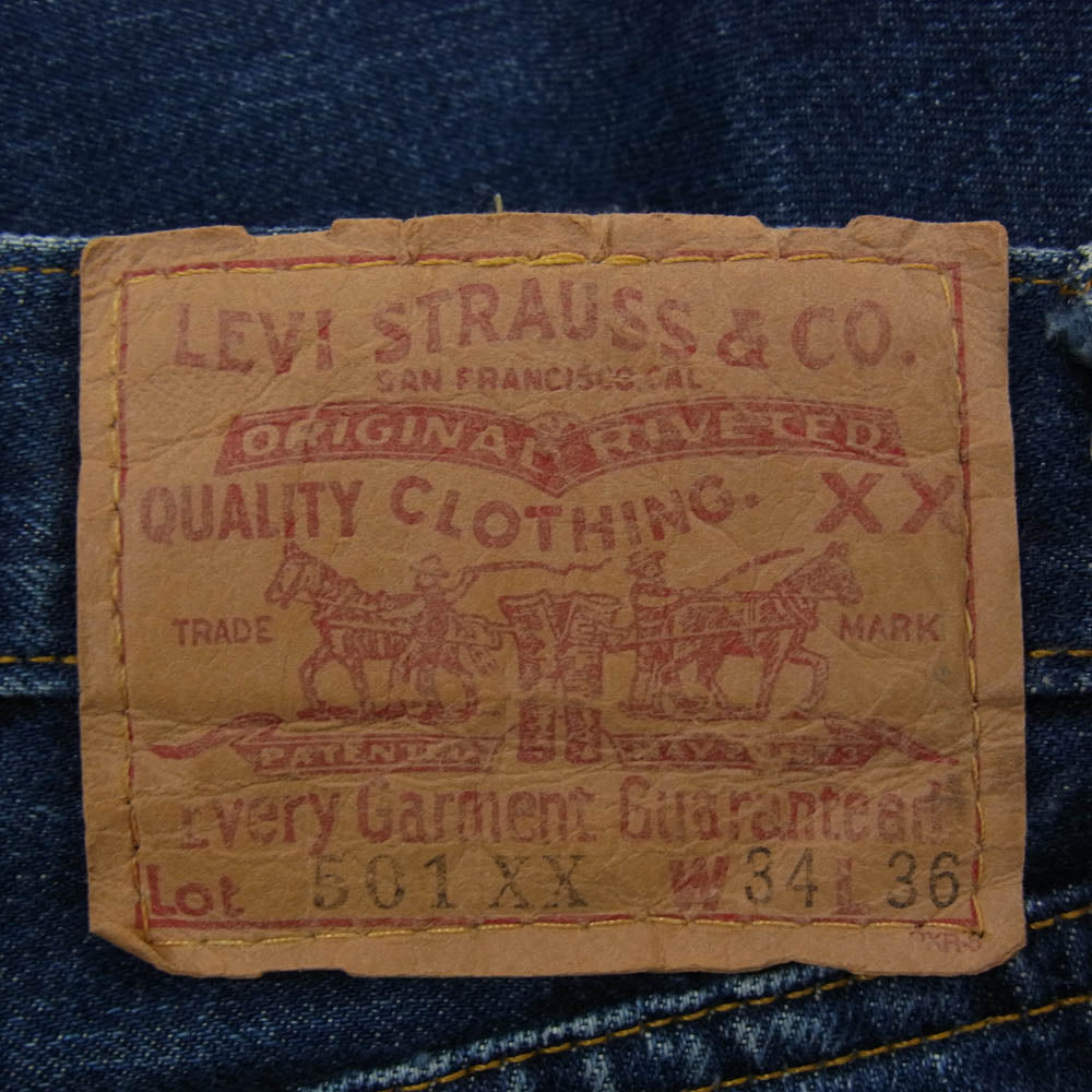 Levi's リーバイス 501XX ボタン裏 555 バレンシア工場 USA製 90s デニム パンツ インディゴブルー系 34【中古】