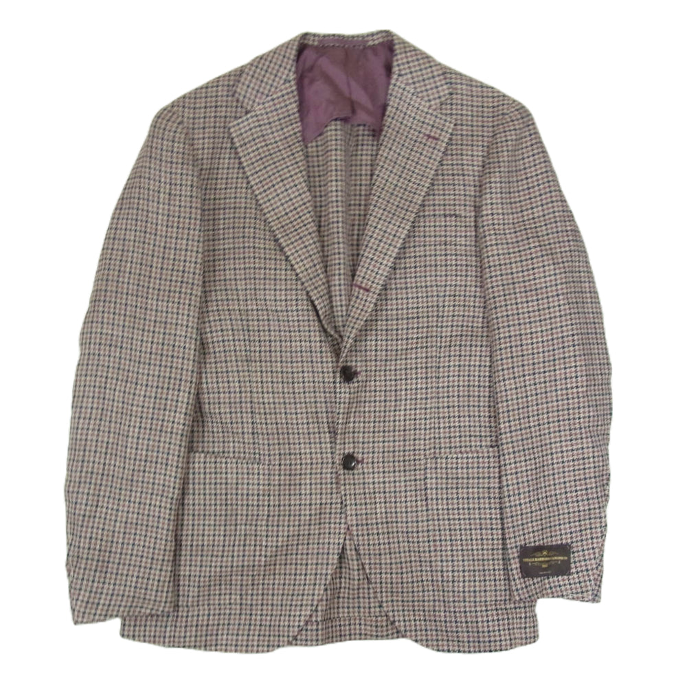 ブリッラ ペル イル グスト 24-16-1391-015 CANONICO GUNCLUB CHECK JACKET チェック ジャケット エンジ系 48【中古】