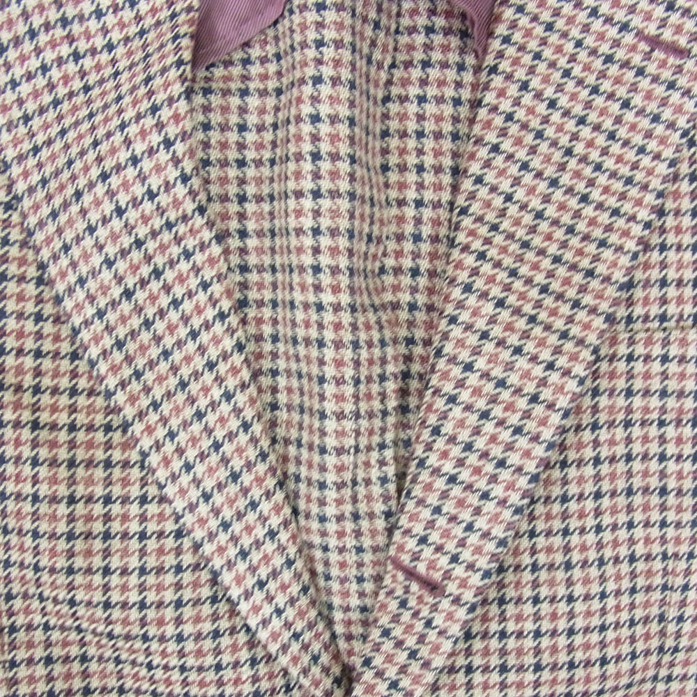 ブリッラ ペル イル グスト 24-16-1391-015 CANONICO GUNCLUB CHECK JACKET チェック ジャケット エンジ系 48【中古】