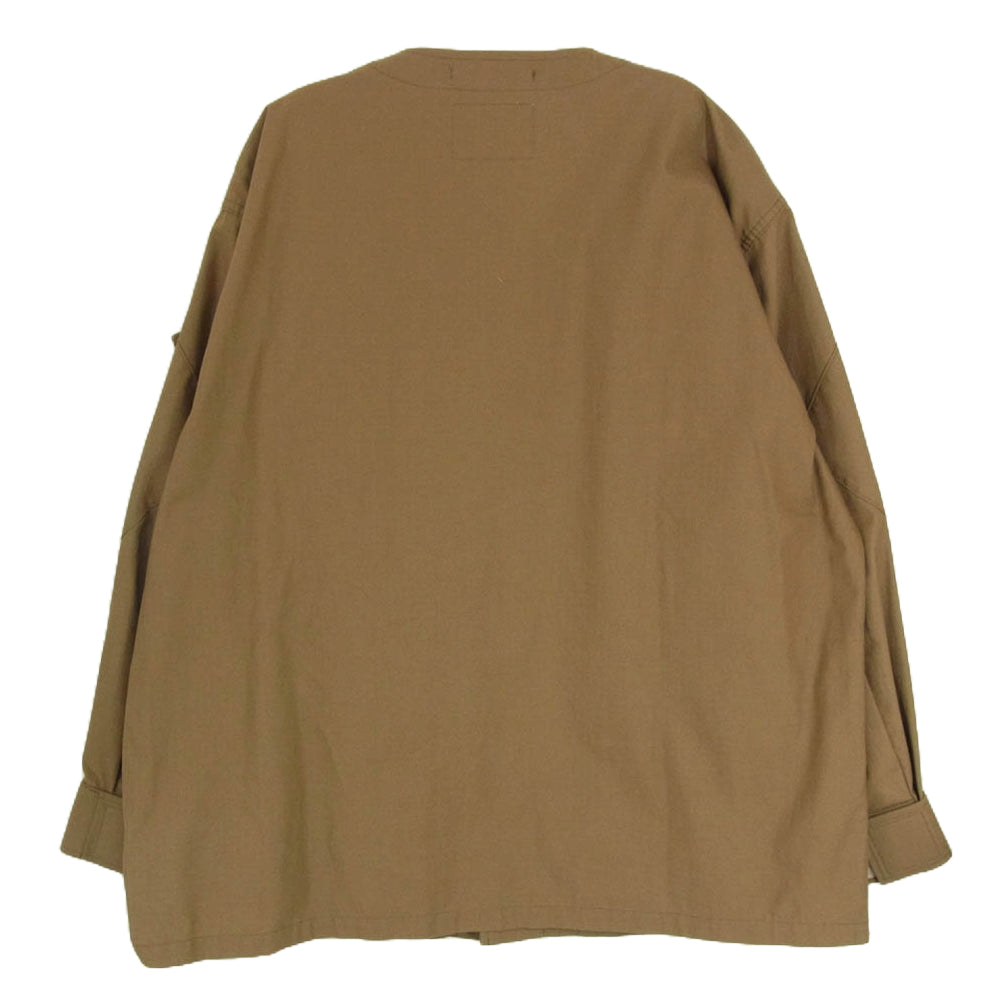WTAPS ダブルタップス 21ss 211WVDT-SHM06 SCOUT LS COTTON RIPSTOP リップストップ ノーカラー ジャケット カーキ系 X02【中古】