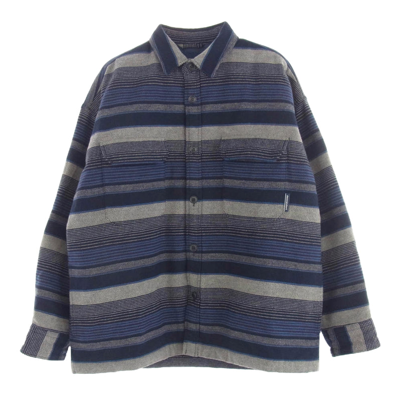 DESCENDANT ディセンダント 23aw TUMBREW STRIPE JACKET ストライプ ジャケット ネイビー系 グレー系 3【中古】