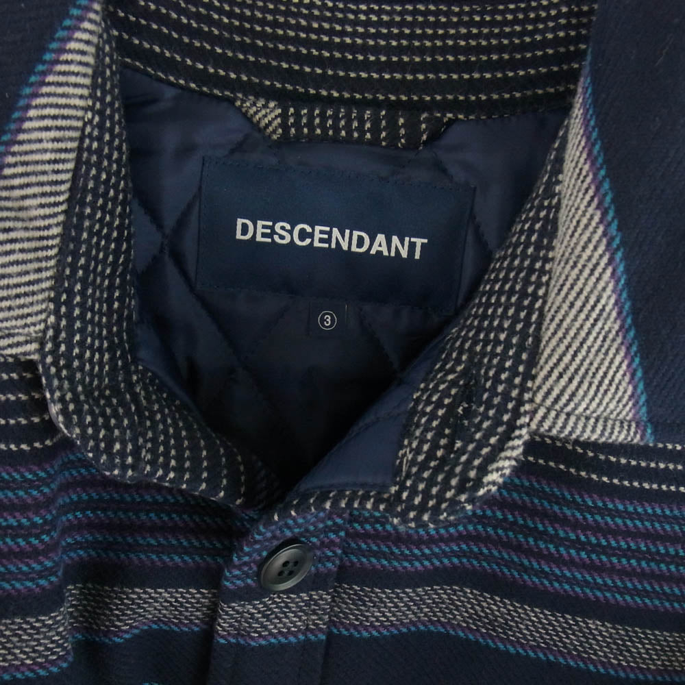 DESCENDANT ディセンダント 23aw TUMBREW STRIPE JACKET ストライプ ジャケット ネイビー系 グレー系 3【中古】