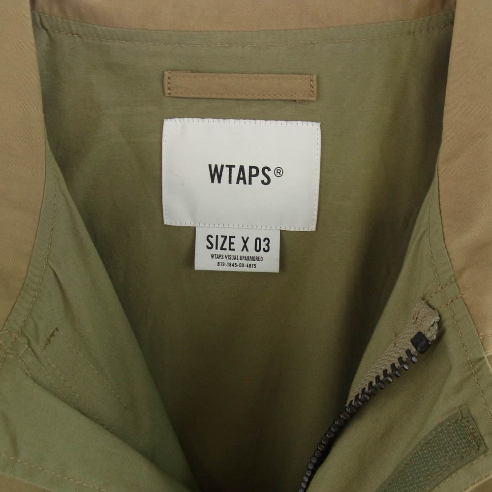 WTAPS ダブルタップス 21ss 211WVDT-JKM01 NYCO TUSSAH D90 フィールド ミリタリー ジャケット カーキ系 X 03【中古】