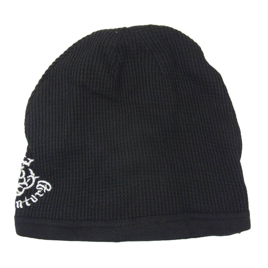 GABOR ガボール ロゴ刺繡 コットン ビーニー キャップ ブラック系【美品】【中古】