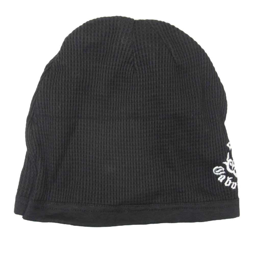 GABOR ガボール ロゴ刺繡 コットン ビーニー キャップ ブラック系【美品】【中古】