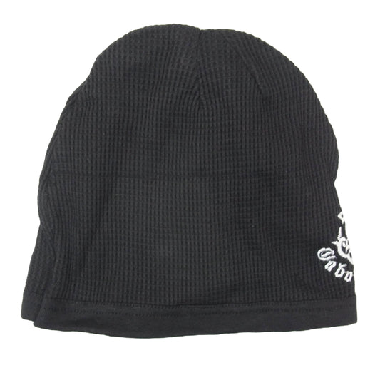 GABOR ガボール ロゴ刺繡 コットン ビーニー キャップ ブラック系【美品】【中古】