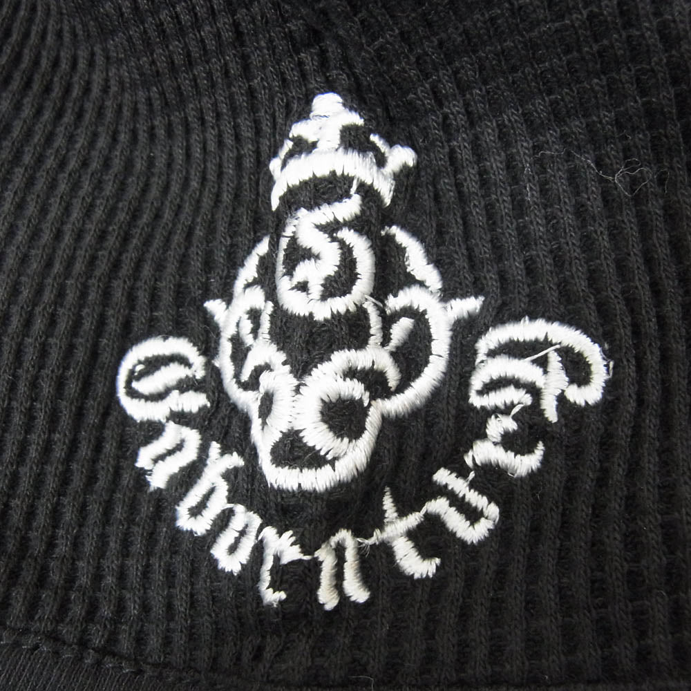 GABOR ガボール ロゴ刺繡 コットン ビーニー キャップ ブラック系【美品】【中古】