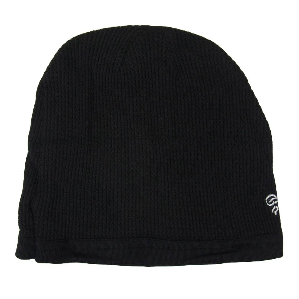 GABOR ガボール ロゴ刺繡 コットン ビーニー キャップ ブラック系【美品】【中古】