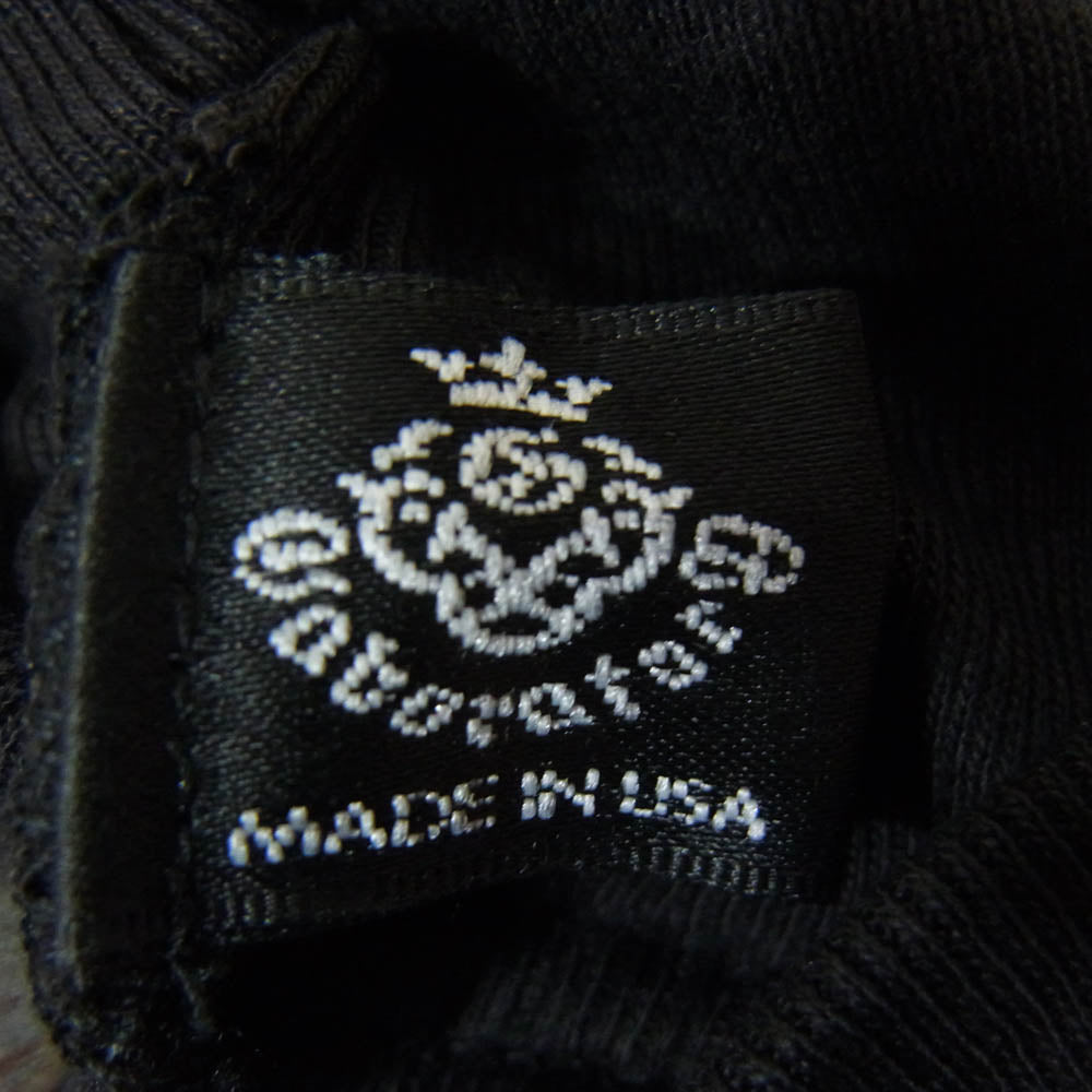 GABOR ガボール ロゴ刺繡 コットン ビーニー キャップ ブラック系【美品】【中古】