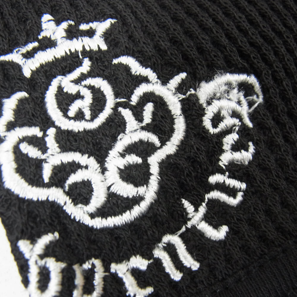 GABOR ガボール ロゴ刺繡 コットン ビーニー キャップ ブラック系【美品】【中古】