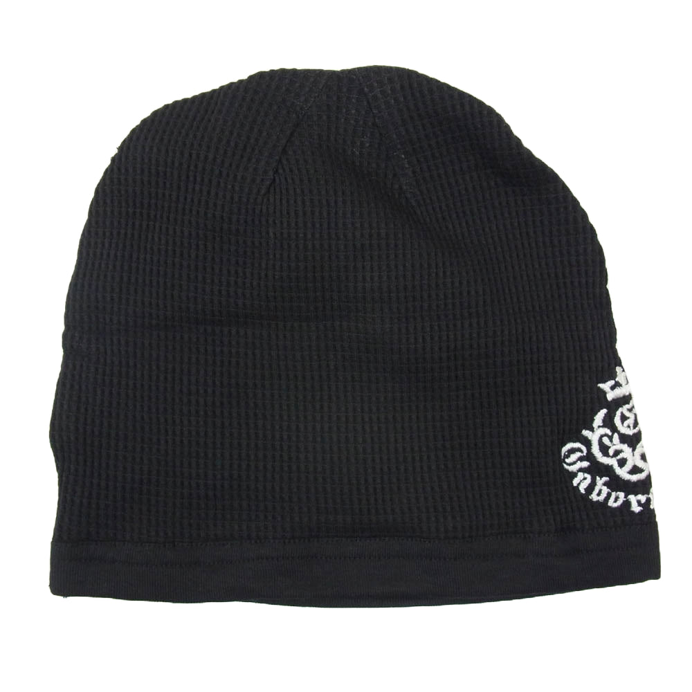 GABOR ガボール ロゴ刺繡 コットン ビーニー キャップ ブラック系【美品】【中古】