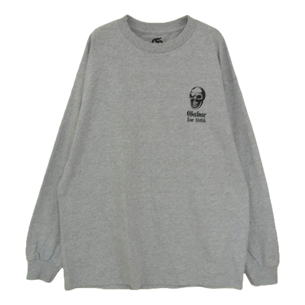 GABOR ガボール Gabor Inc USA スネーク バックロゴ カットソー 長袖 グレー系 XL【中古】