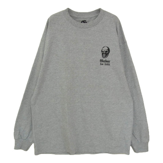 GABOR ガボール Gabor Inc USA スネーク バックロゴ カットソー 長袖 グレー系 XL【中古】