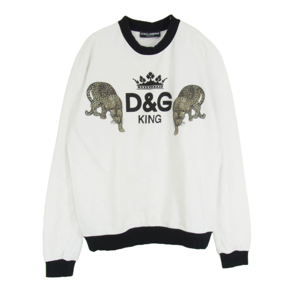 DOLCE&GABBANA ドルチェアンドガッバーナ KING フロントプリント スウェット ブラック系 50【中古】