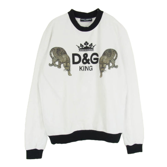 DOLCE&GABBANA ドルチェアンドガッバーナ KING フロントプリント スウェット ブラック系 50【中古】