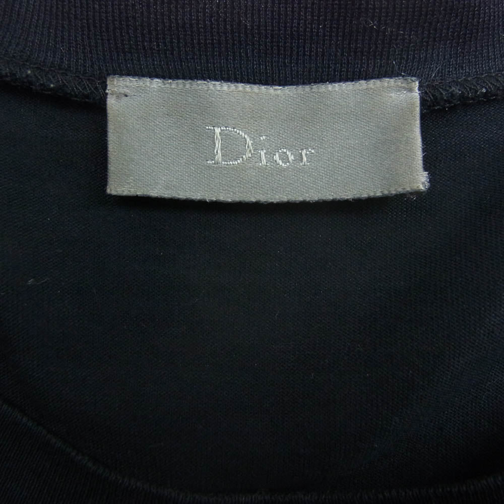 DIOR HOMME ディオールオム 08AW 8H3362770039 BEE刺繍 ポケット付 カットソー 長袖 ダークネイビー系 L【中古】